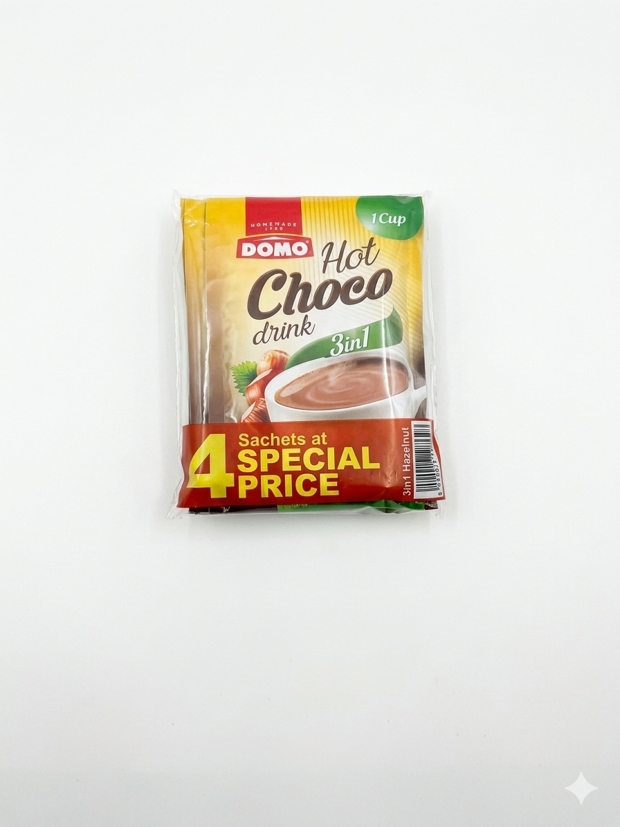 Domo Hot Chocolate Hazelnut 4 Sachets