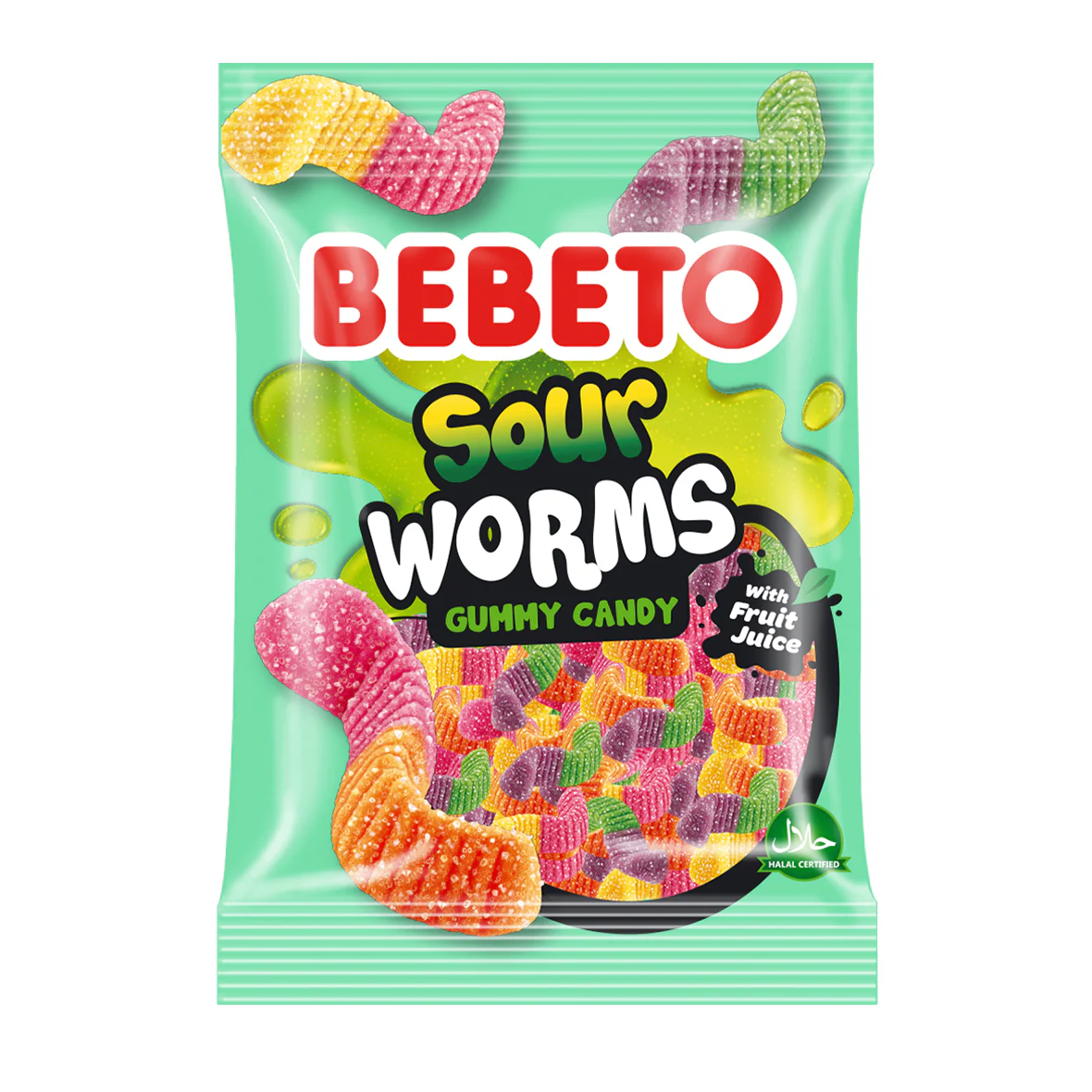 Bebeto Jelly Gum 18g Sour Worms